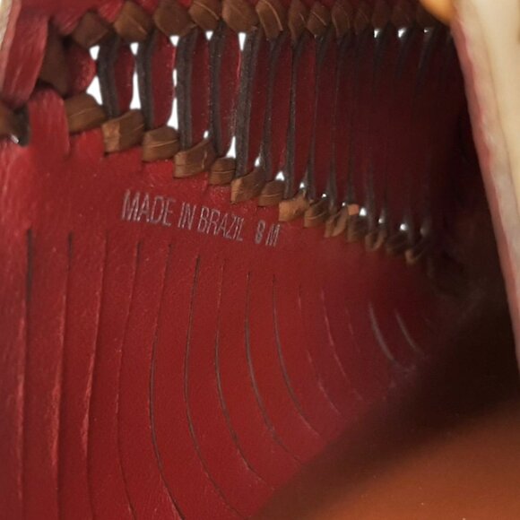 Tory Burch Pecha Woven Leather Mules in Dulce De Leche SZ 8 - Picture 10 of 13